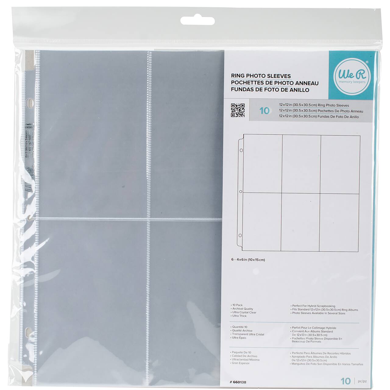 We R Memory Keepers® 12" x 12" Ring Photo Sleeves with 6" x 4" Pockets